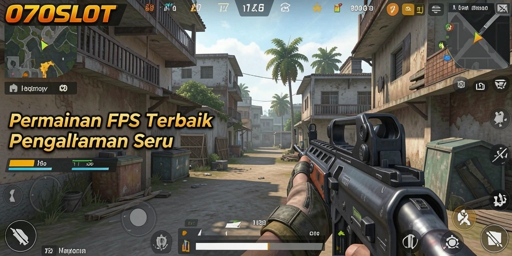 Tampilan gameplay seru dari 070SLOT dalam pertempuran FPS.