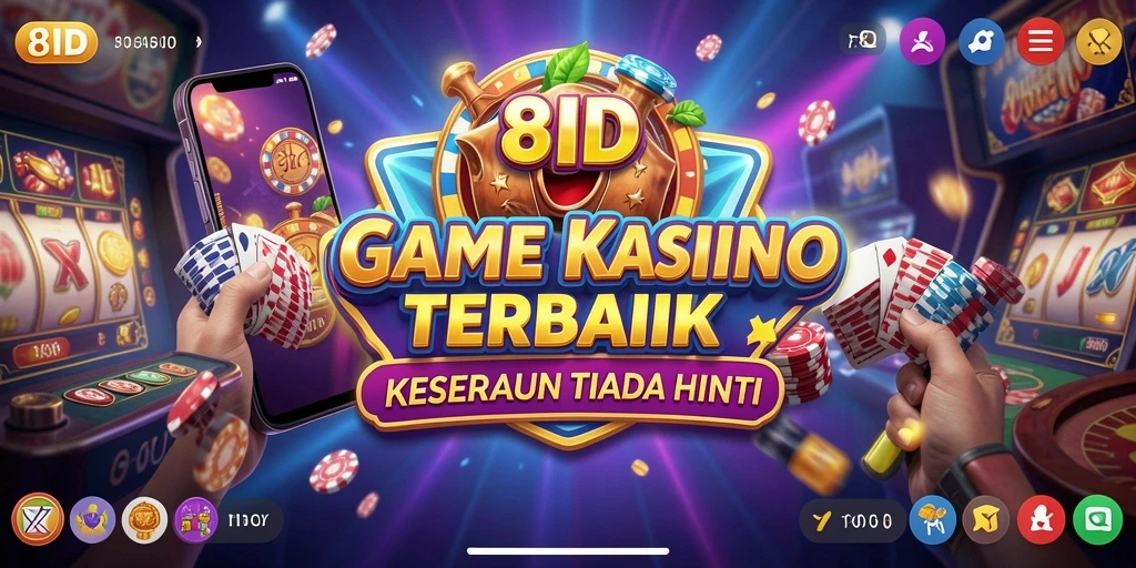 Tampilan gameplay utama 8ID dengan berbagai pilihan permainan kasino.