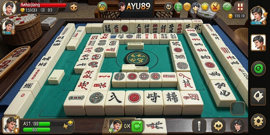 Screenshot dari gameplay <strong>AYU89</strong> menampilkan serunya permainan Mahjong.