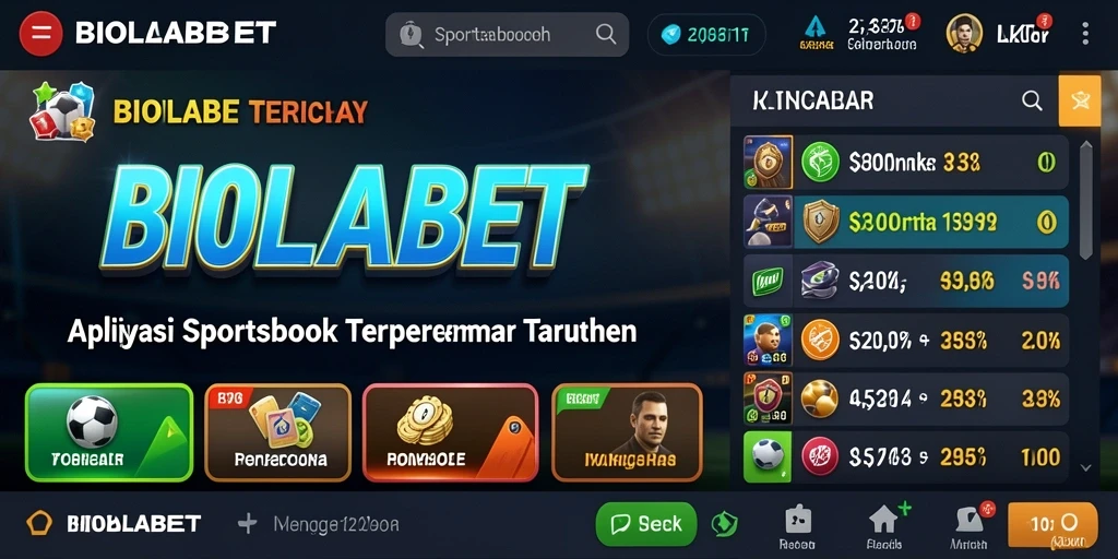 Screenshot BIOLABET menampilkan antarmuka taruhan yang menarik dan mudah digunakan.