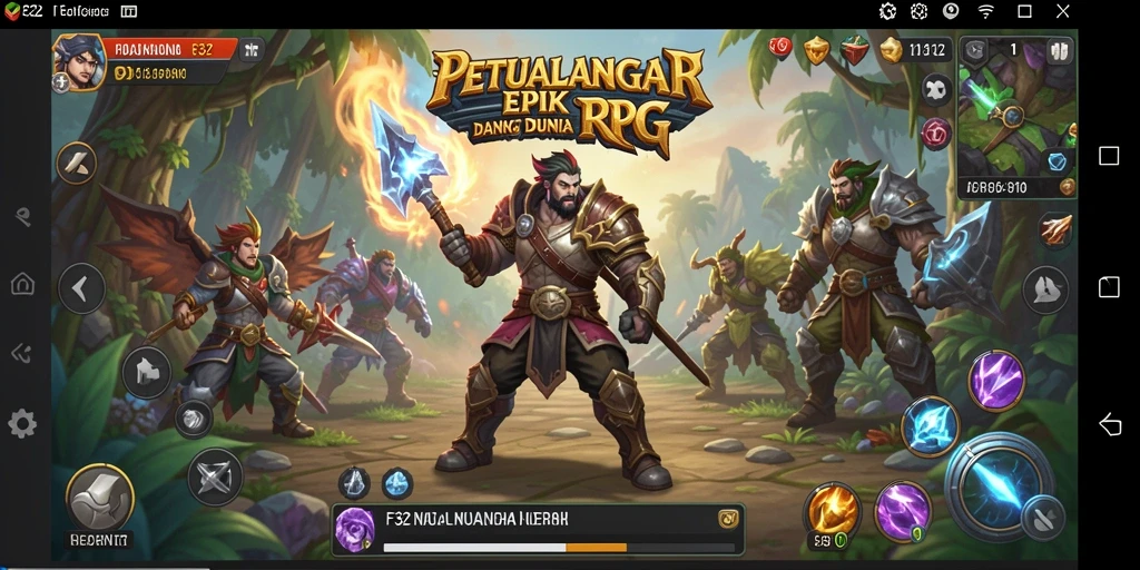 Tangkapan layar F32 menunjukkan aksi pertarungan yang menegangkan di dunia RPG.