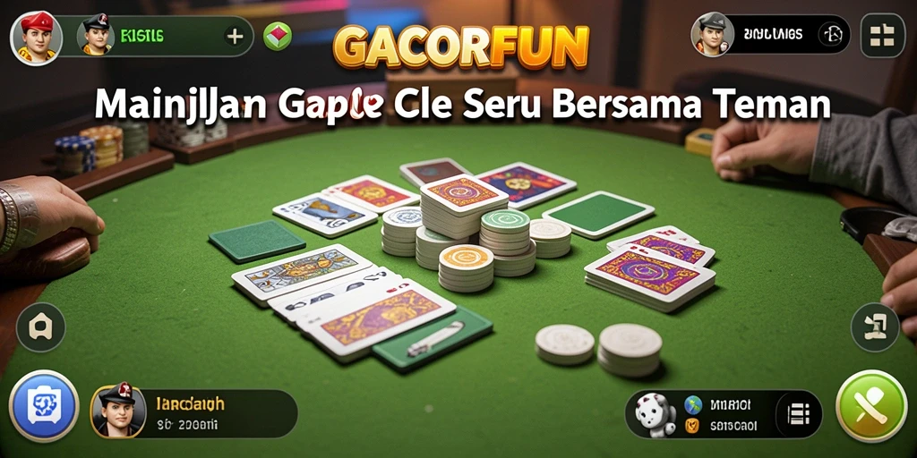 Screenshot utama GACORFUN menampilkan serunya bermain gaple.