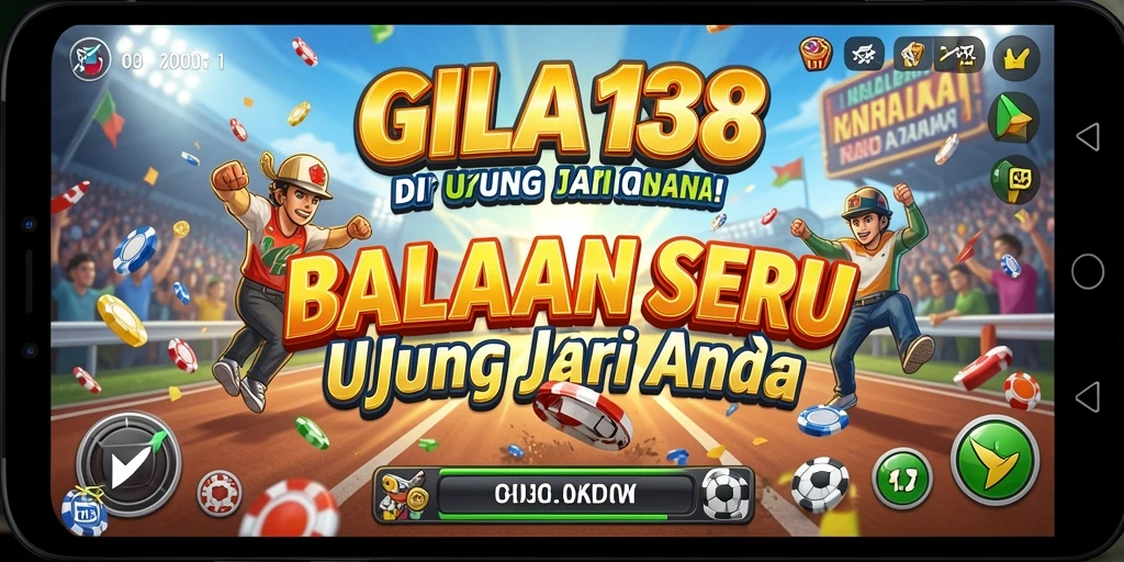 Tampilan gameplay seru dalam balapan GILA138 dengan mobil kustom.
