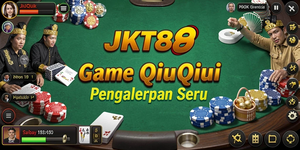 Tampilan gameplay QiuQiu yang mendebarkan dalam JKT88.