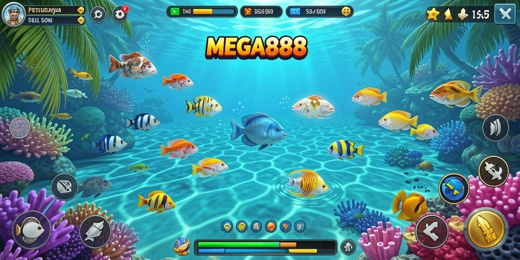 Screenshot gameplay seru di MEGA888 Tembak Ikan.