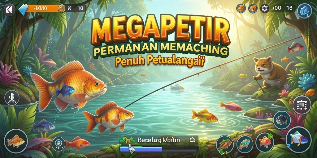 Gameplay memancing seru di MEGAPETIR dengan lokasi yang indah.