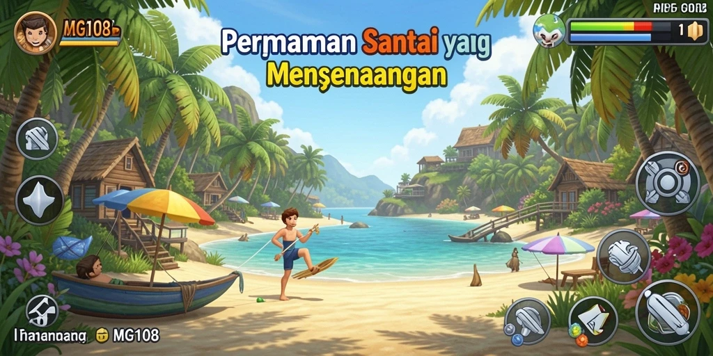 Gameplay MG108 yang seru dan penuh warna, sangat cocok untuk waktu santai.
