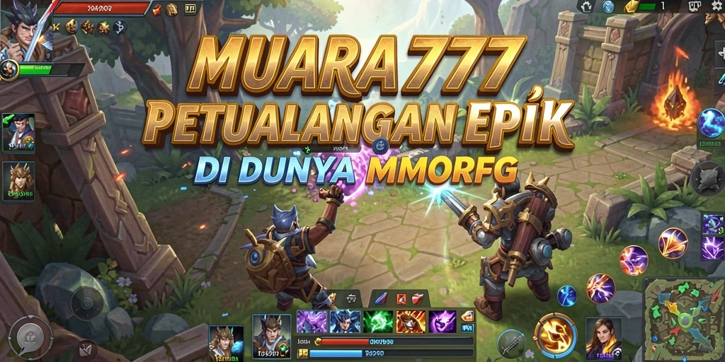 Tampilan gameplay mendalam dalam MUARA777 dengan karakter yang penuh aksi.
