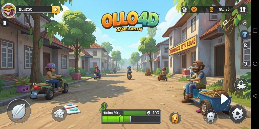 Gameplay OLLO4D dengan tampilan grafis yang ceria dan menarik.