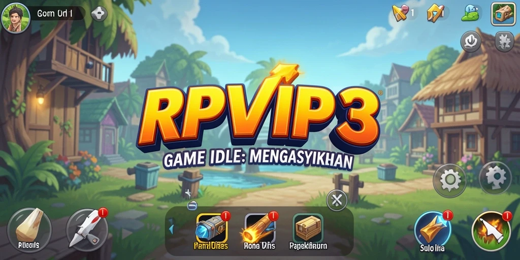 Tampilan antarmuka RPVIP3 yang menarik dalam game Idle.