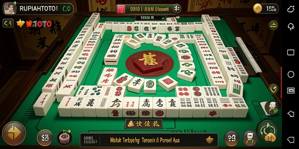Screenshot utama RUPIAHTOTO menampilkan gameplay Mahjong yang seru.