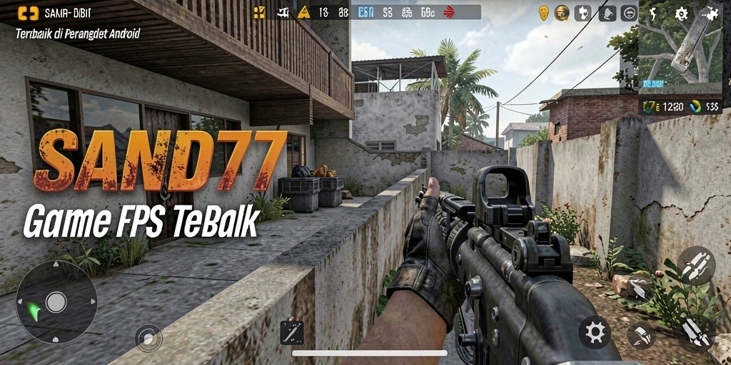 Screenshot gameplay <strong>SAND77</strong> yang menunjukkan aksi pertempuran yang seru.