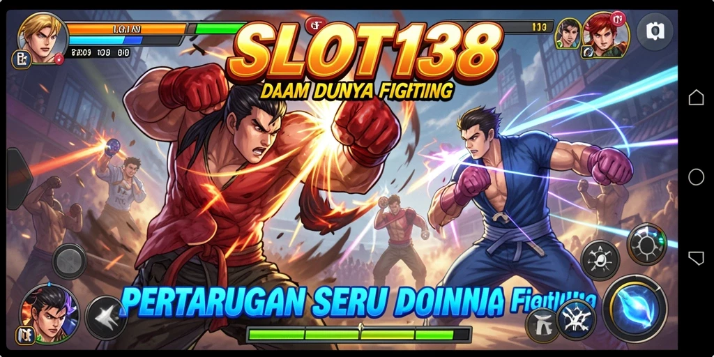 Screenshot menunjukkan karakter bertarung dengan efek visual yang menakjubkan.