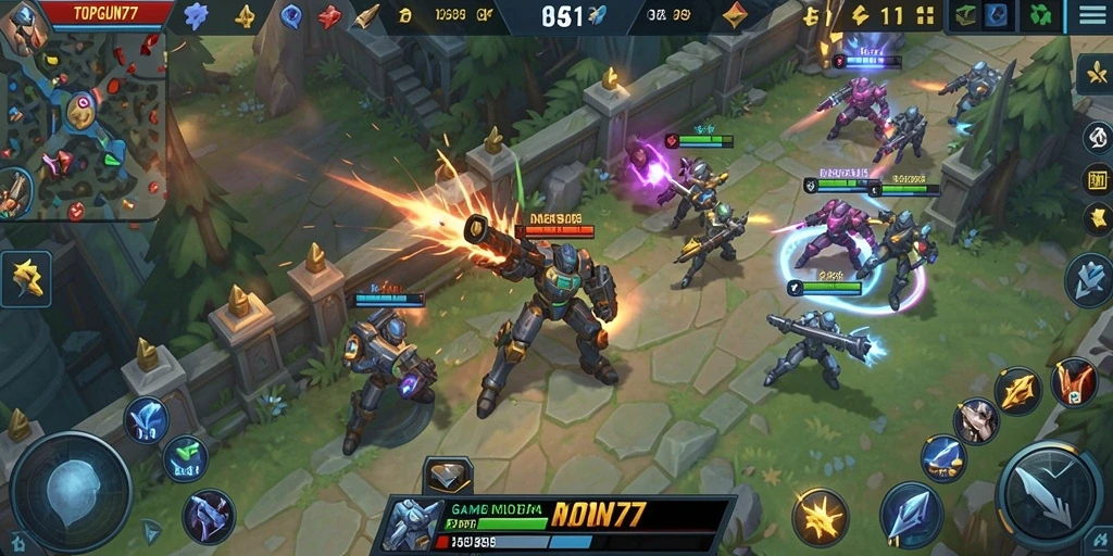Gameplay seru dan kompetitif di TOPGUN77.