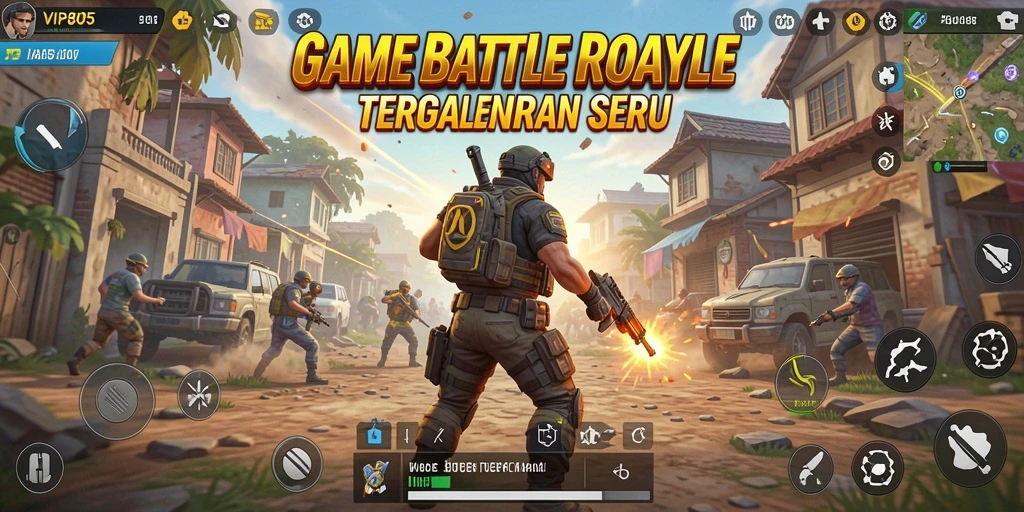 Tampilan gameplay seru dari VIP805 dalam aksi Battle Royale.